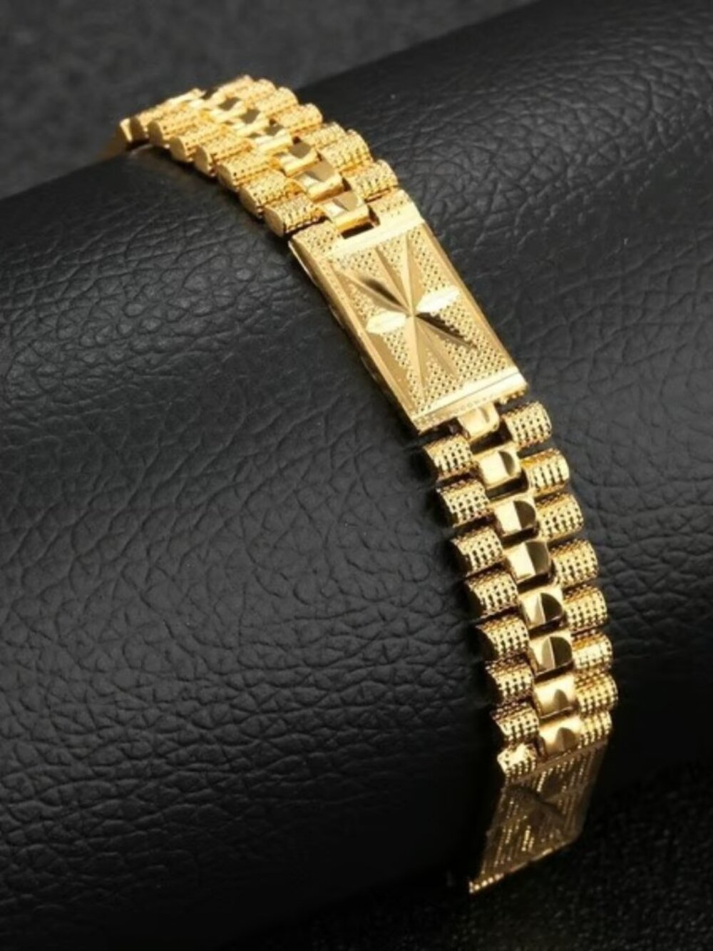 Vintage Geometric Gold Bracelet